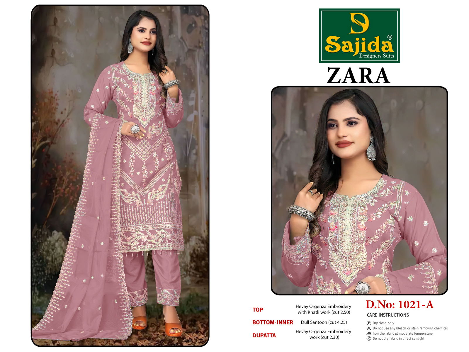 Zara Vol 2 by Sajida Organza Pakistani Salwar Kameez Orders In India